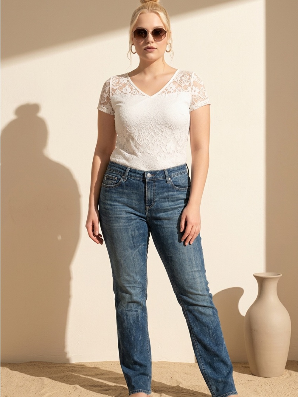 AG Adriano Goldschmied Tomboy Relaxed Straight Jeans Blue 32R Denim 36x33